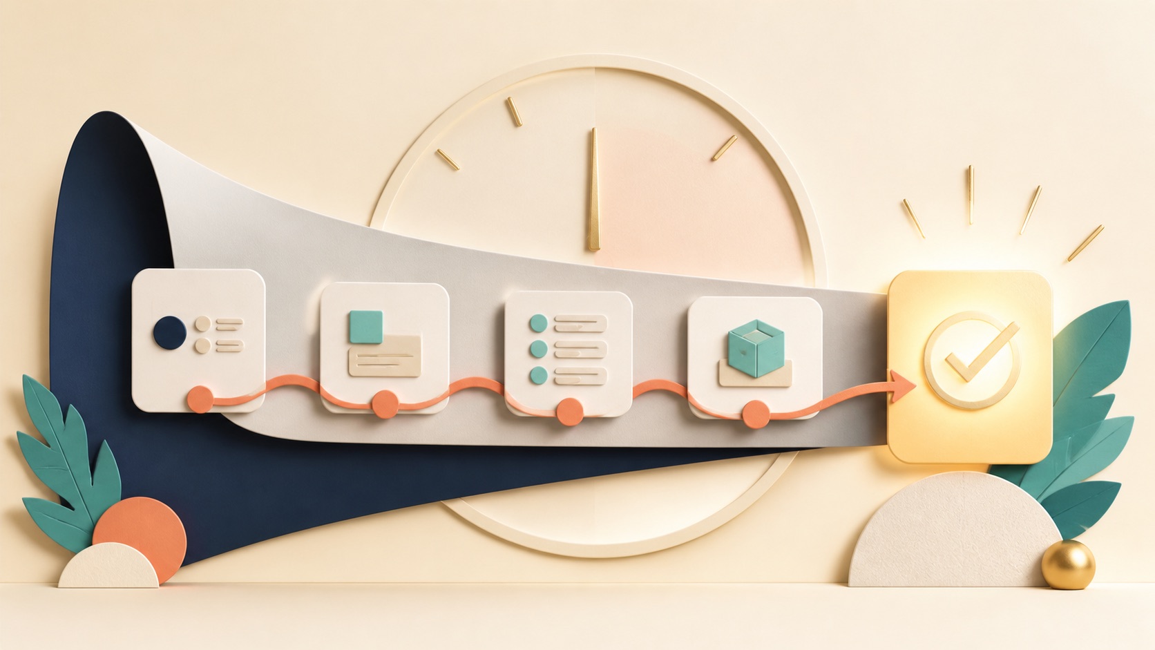 A simple first-hour user activation path leading to a completed action